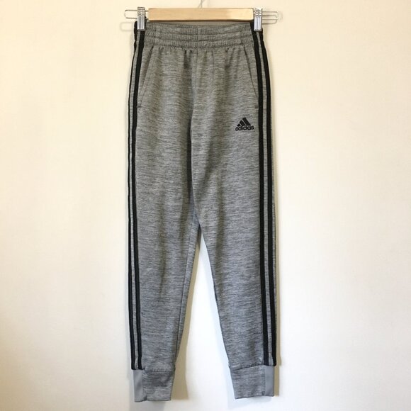 Adidas Boys Side Striped Track Pants Joggers - Picture 1 of 14